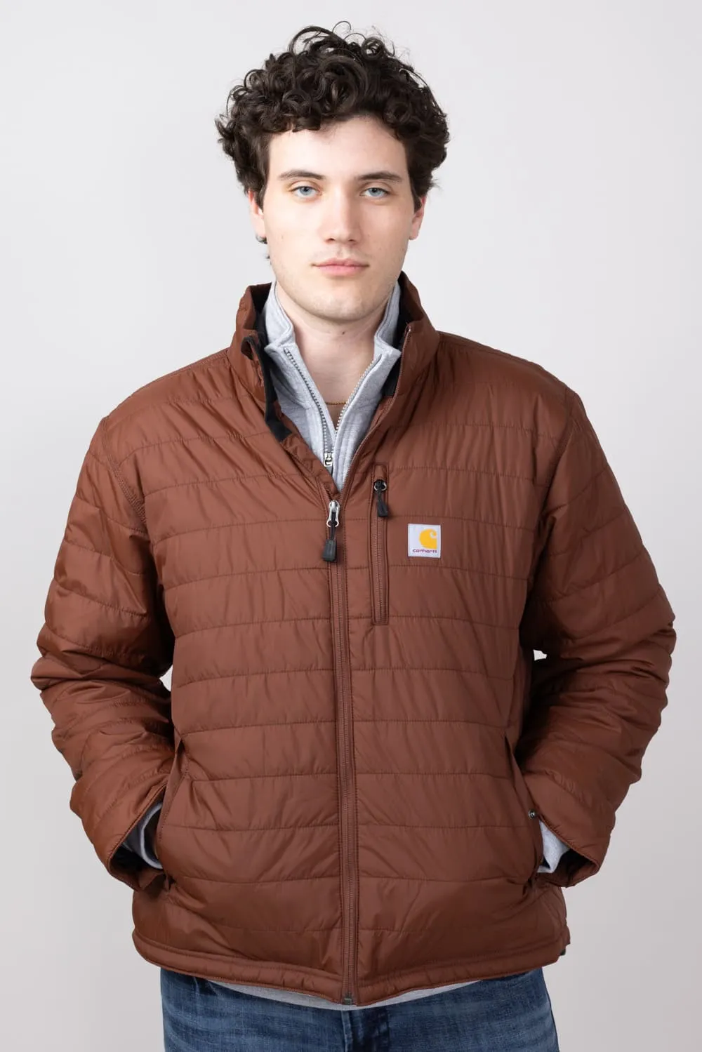 Carhartt Rain Defender Insulated Rain Jacket for Men in Mocha | 102208-B80-MOCHA