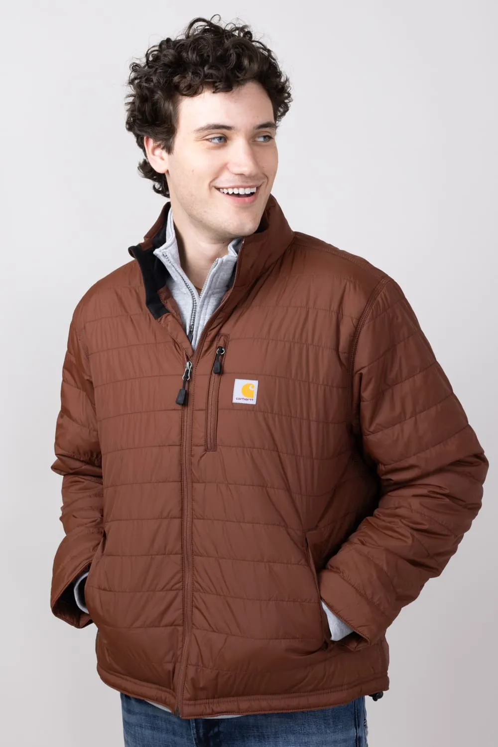 Carhartt Rain Defender Insulated Rain Jacket for Men in Mocha | 102208-B80-MOCHA