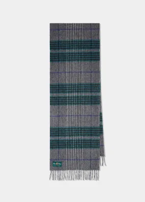 Cashmere Herringbone Pattern Scarf In Turquoise