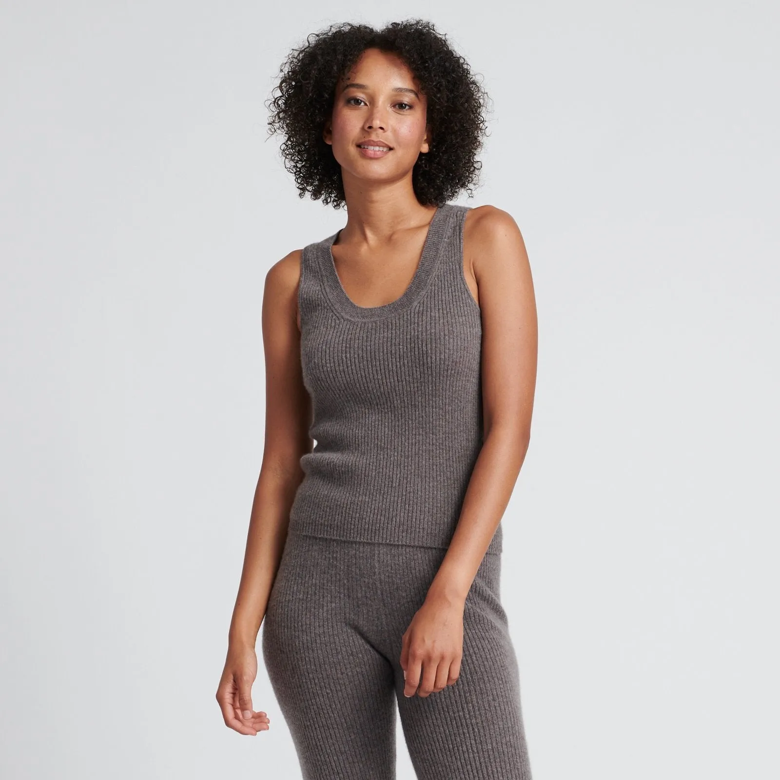 Cashmere Ribbed Tank Top