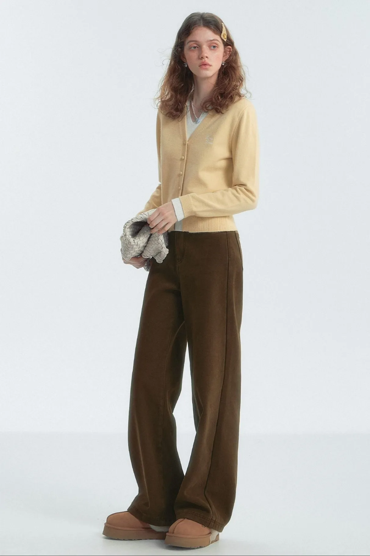 Casual Corduroy Fleece Pants