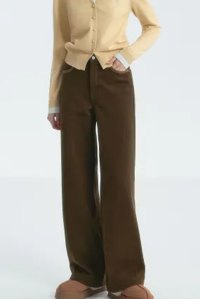 Casual Corduroy Fleece Pants