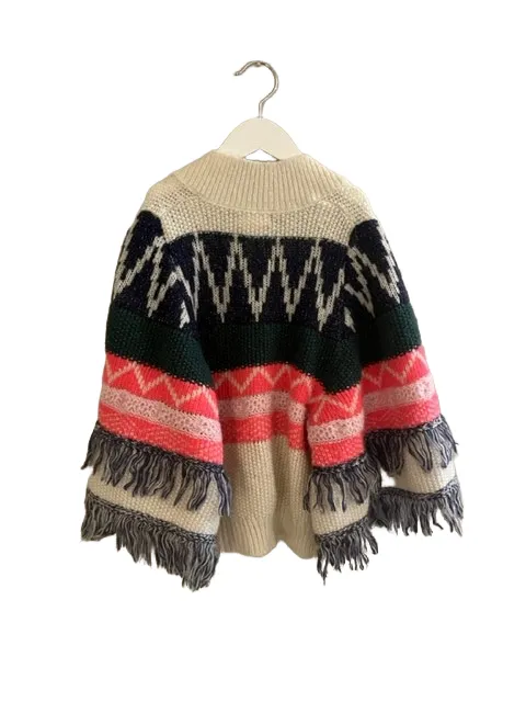 CAT&JACK FRINGE CARDIGAN (SZ 7/8)