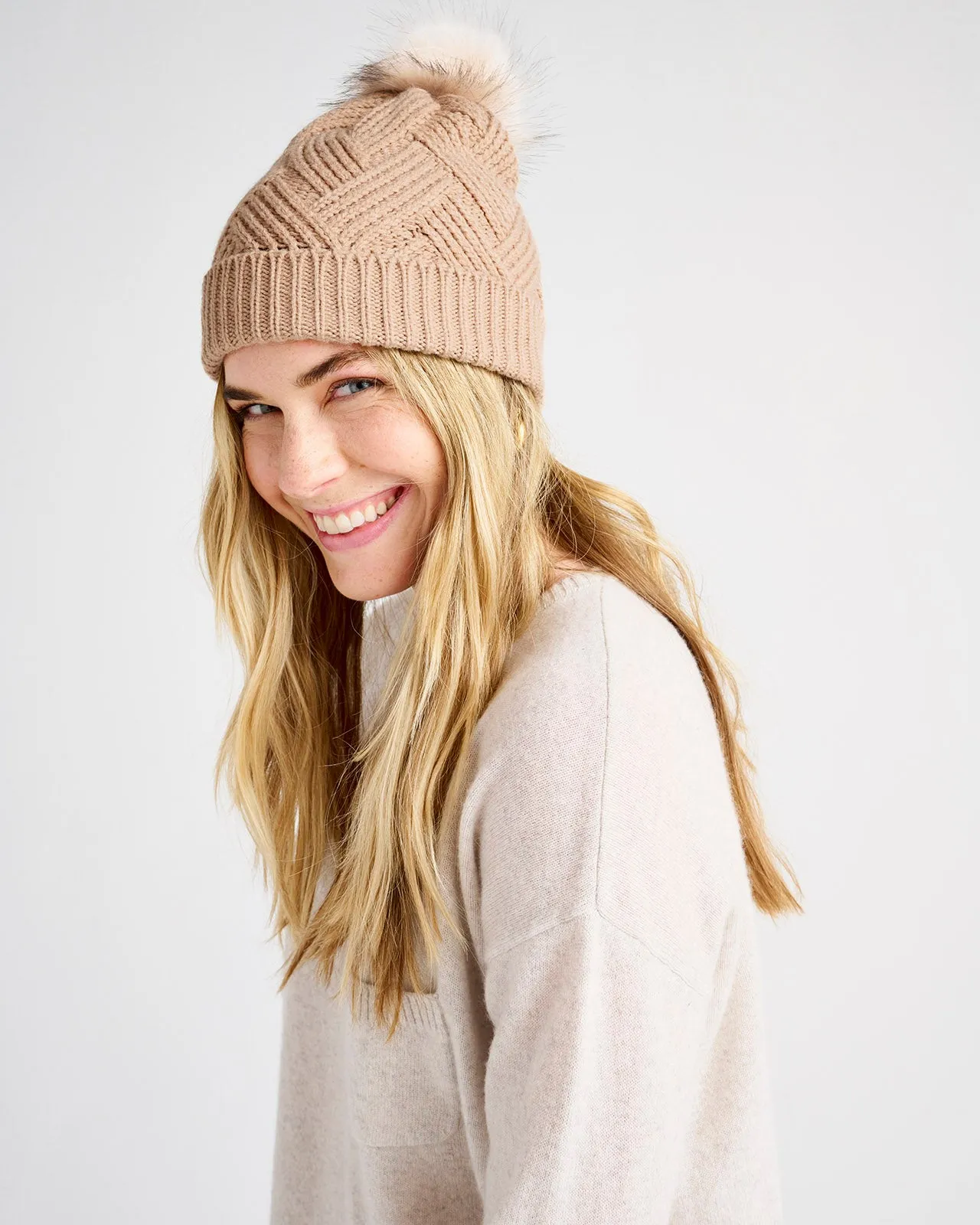 Champagne Pom Beanie