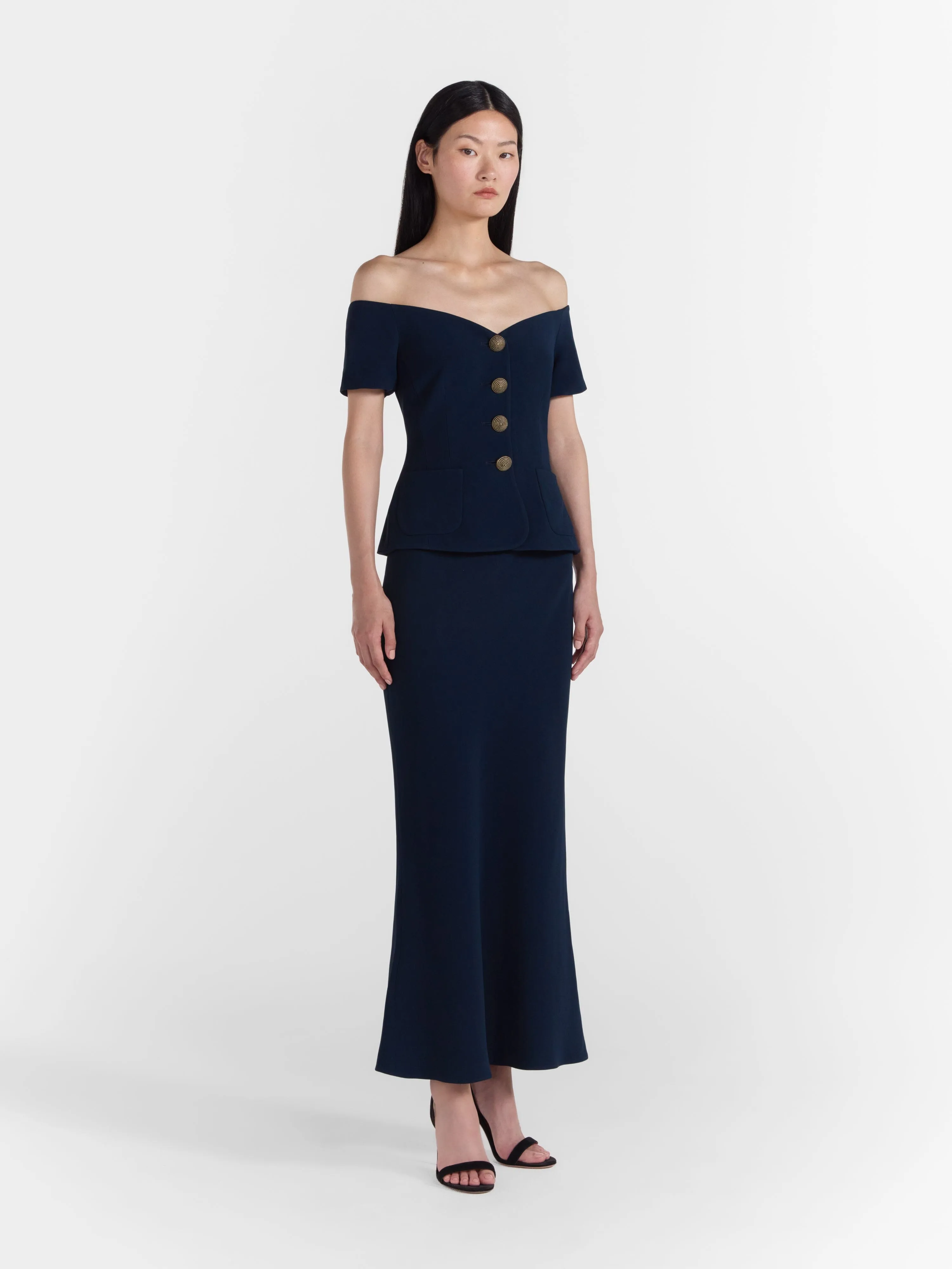 Clementine B Dress in Dark Navy