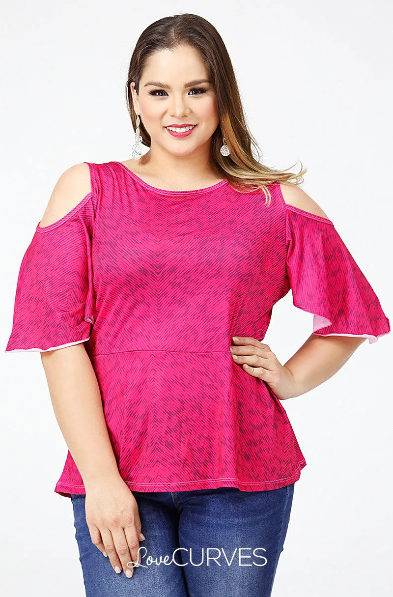 Cold Shoulder Peplum Top - PSY