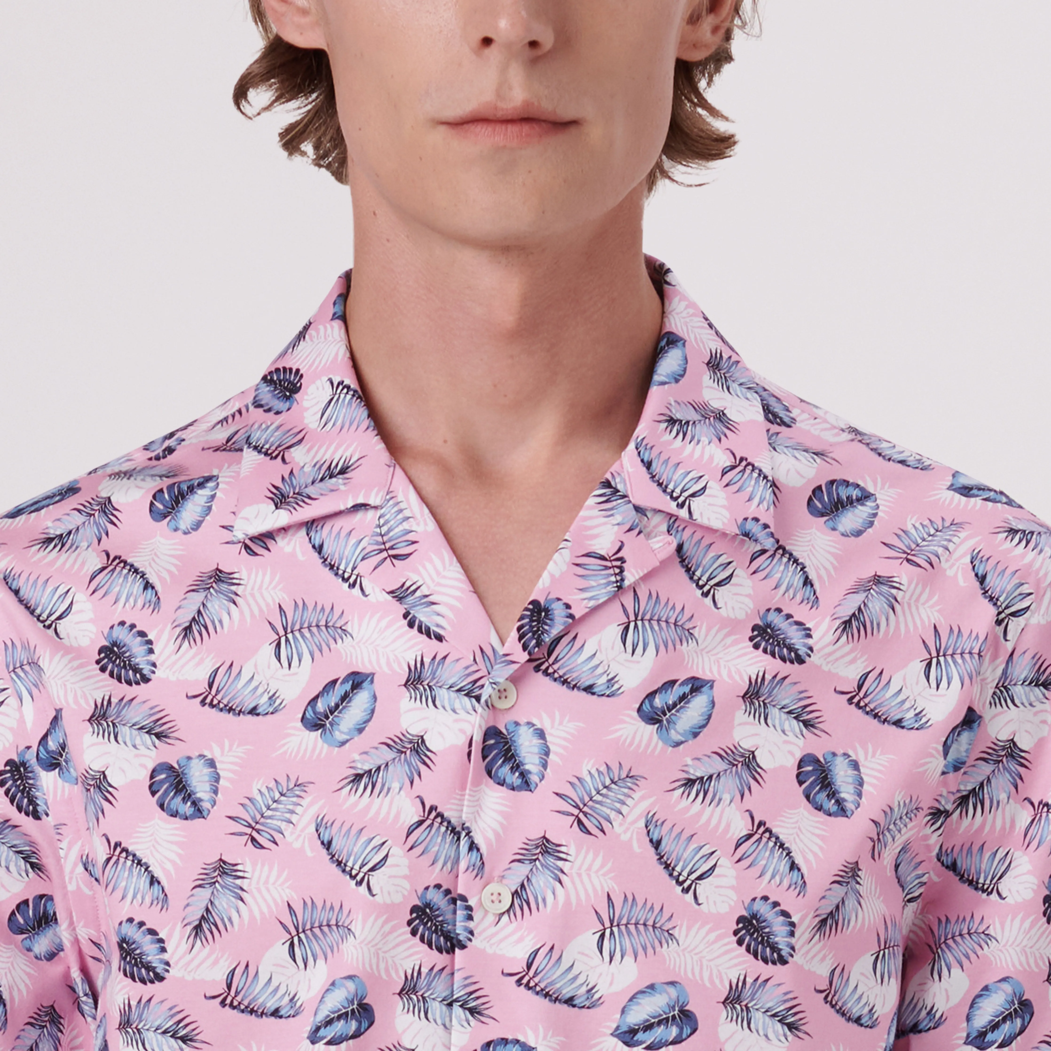 Cole Leaf Print OoohCotton Camp Shirt