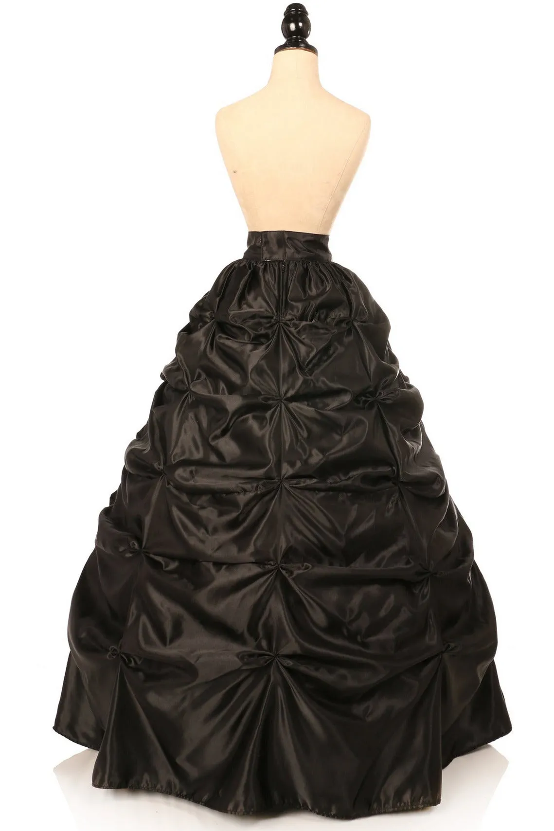 Daisy Corsets Black Satin Pick-Up Long Skirt