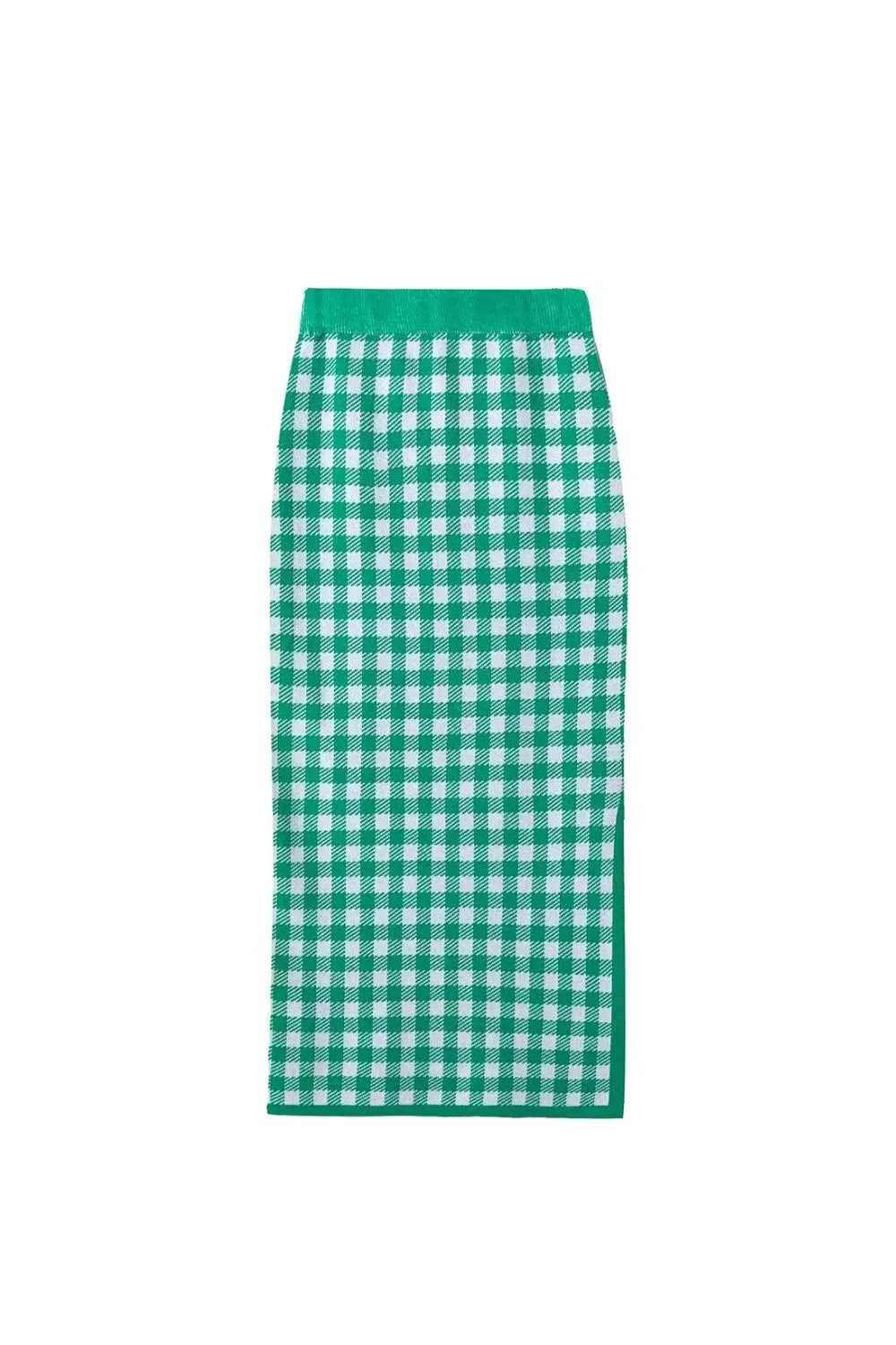 ‘Dalal ' Fine-Strapped Plaid Pencil Skirt & Matching Top Two-Piece Set