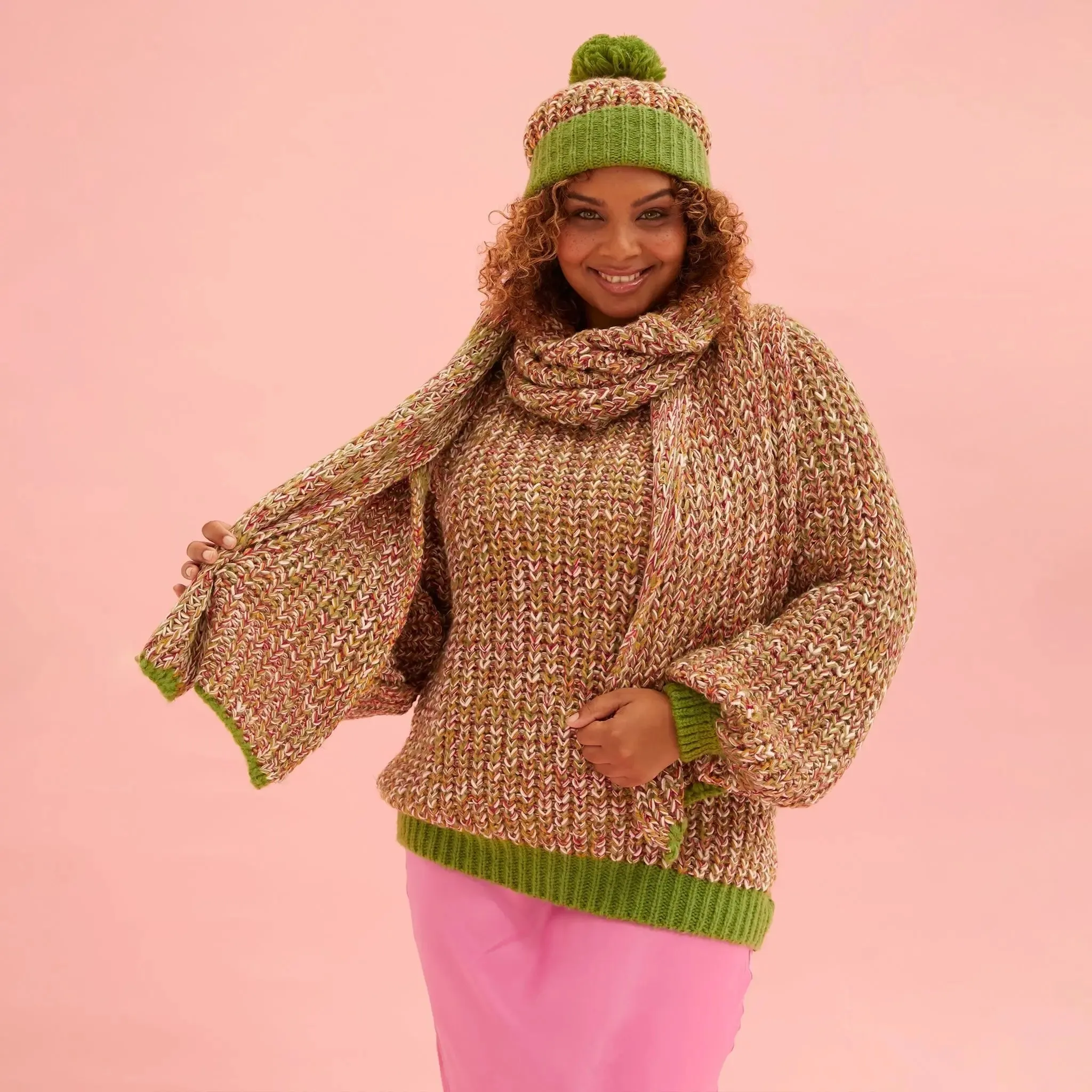 Debbie Jumper, Hat & Scarf Set