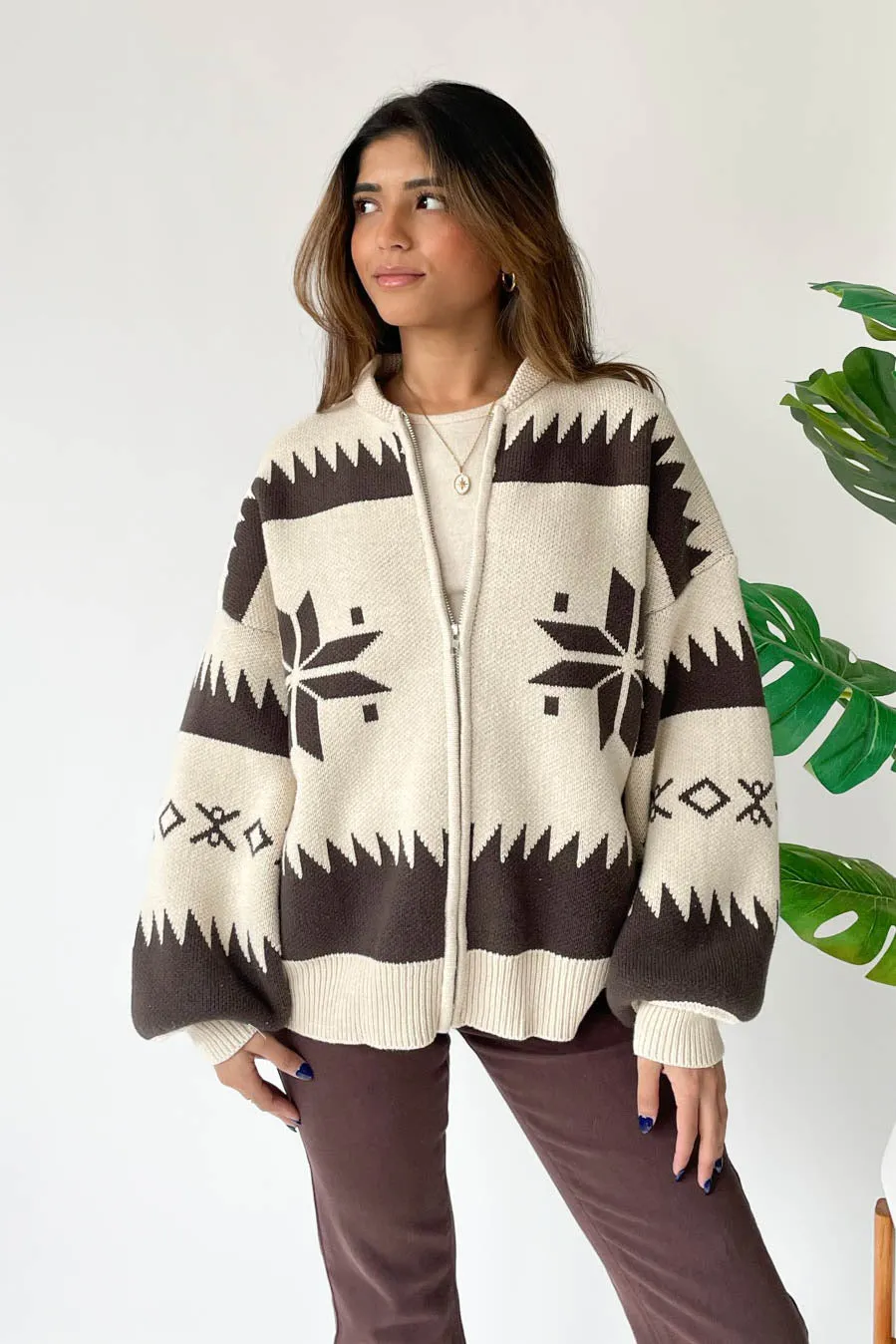 Desert Nights Zip Up Sweater