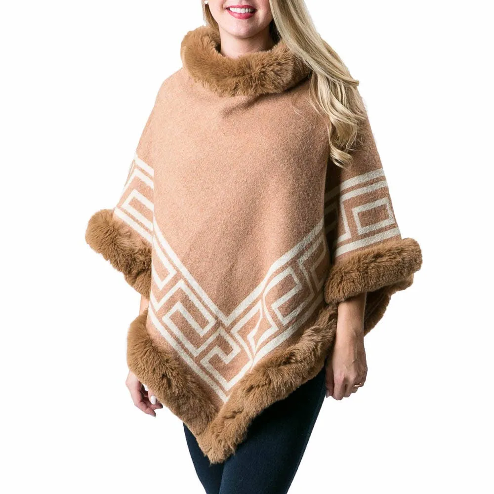 Desiree Poncho Faux Fur