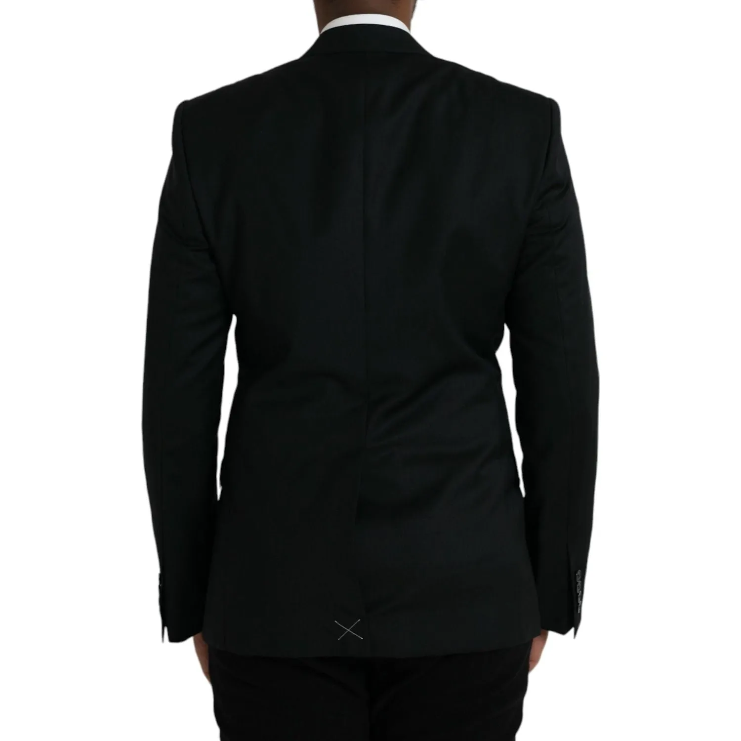 Dolce & Gabbana Black Wool MARTINI Single Breasted Blazer