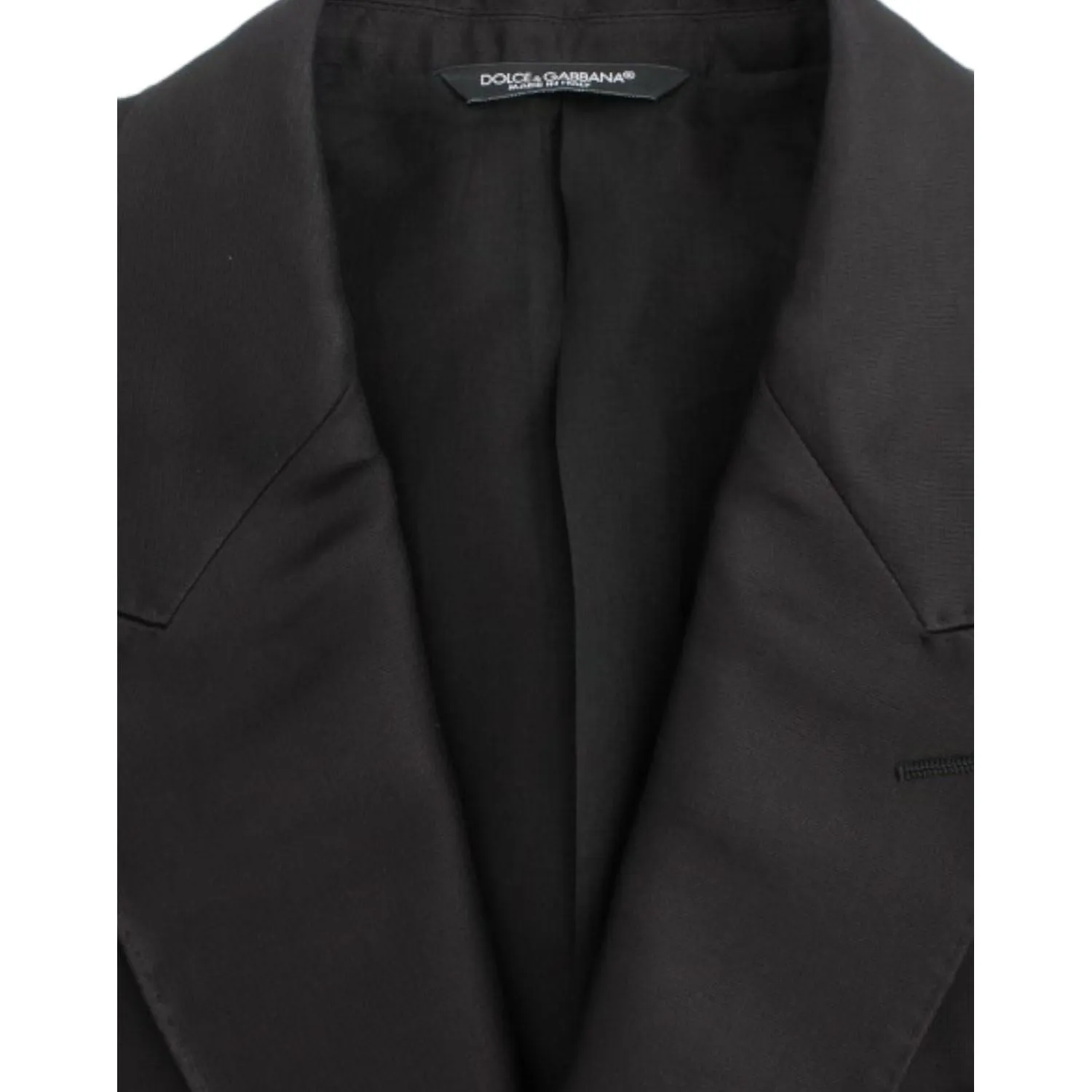 Dolce & Gabbana Elegant Black Silk Blend Two-Button Blazer