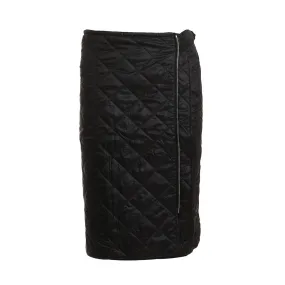 DRIES VAN NOTEN QUILTED WRAP SKIRT IN BLACK SIZE 38 S SMALL LADIES