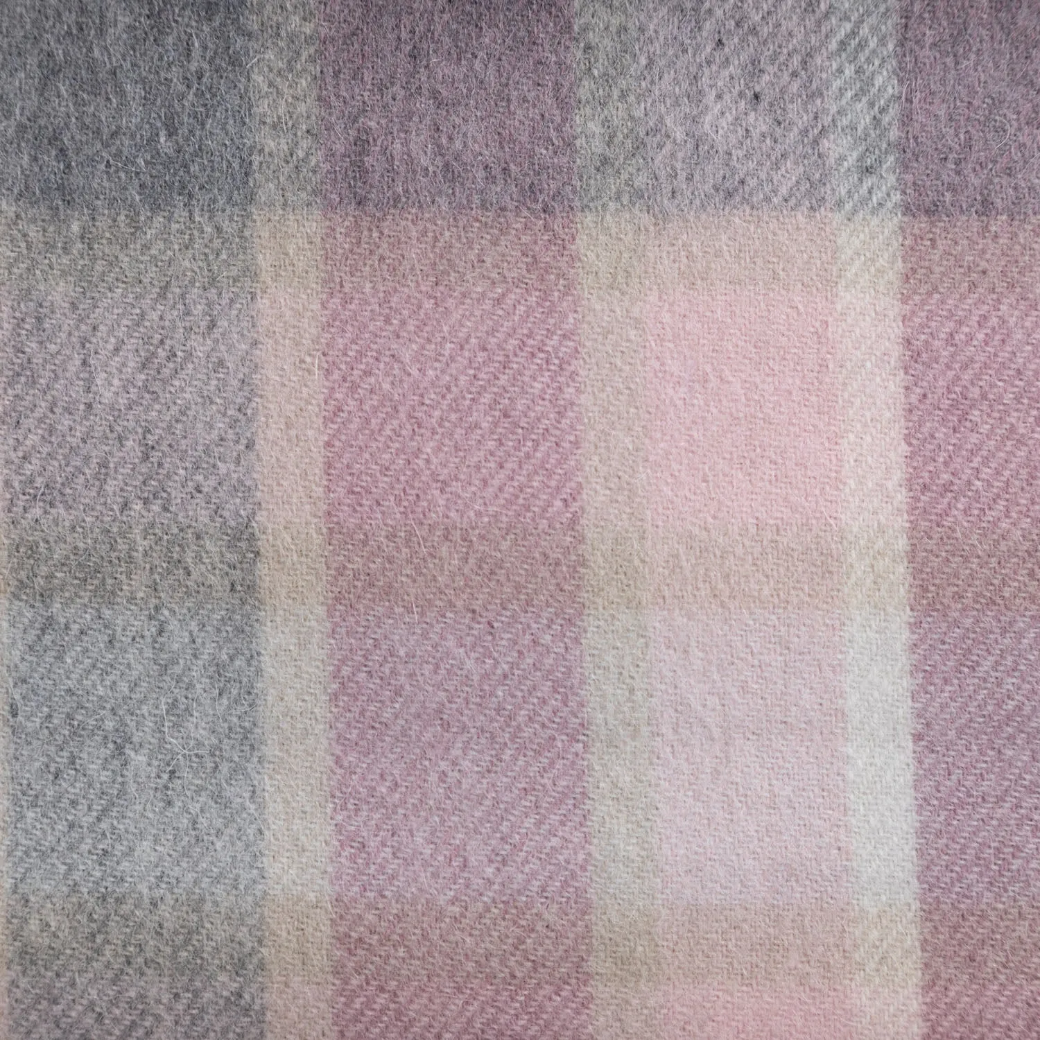 Edinburgh 100% Lambswool Tartan Scarf Artillery Check Light Pink