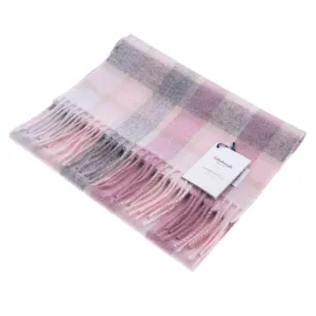 Edinburgh 100% Lambswool Tartan Scarf Artillery Check Light Pink