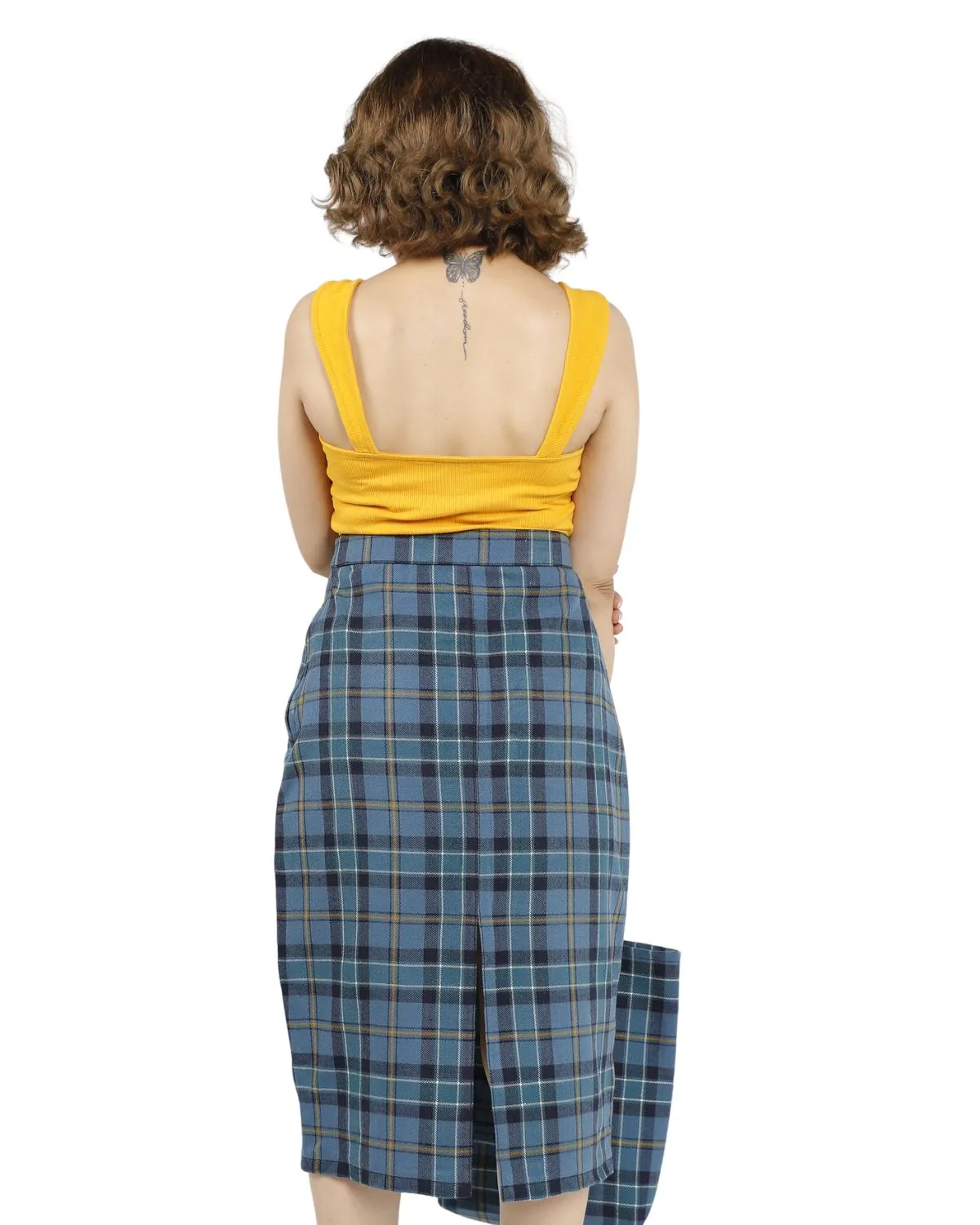 Eternal Grace Plaid Midi Skirt