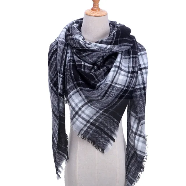 Fashion Winter Silk Scarf Printed Bandana Shawl #FS-1