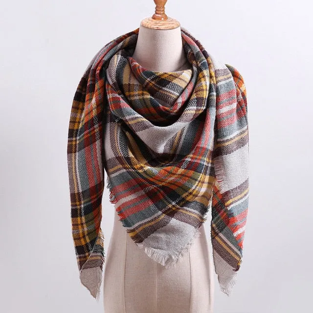 Fashion Winter Silk Scarf Printed Bandana Shawl #FS-1