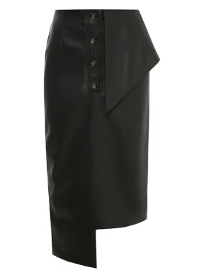 FAUX LEATHER PENCIL SKIRT