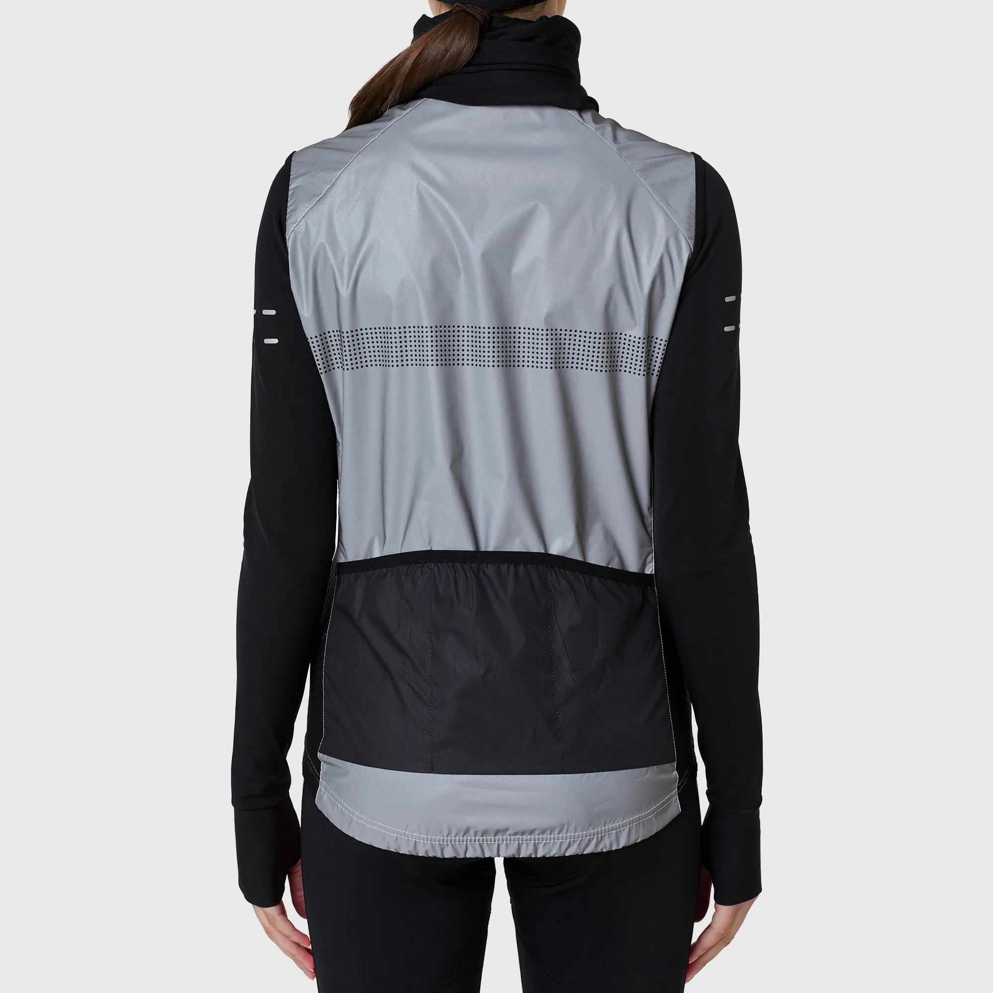 Fdx 360 Hi-Vis Reflective Grey Women's & Girl's Gilet for Cycling & Running