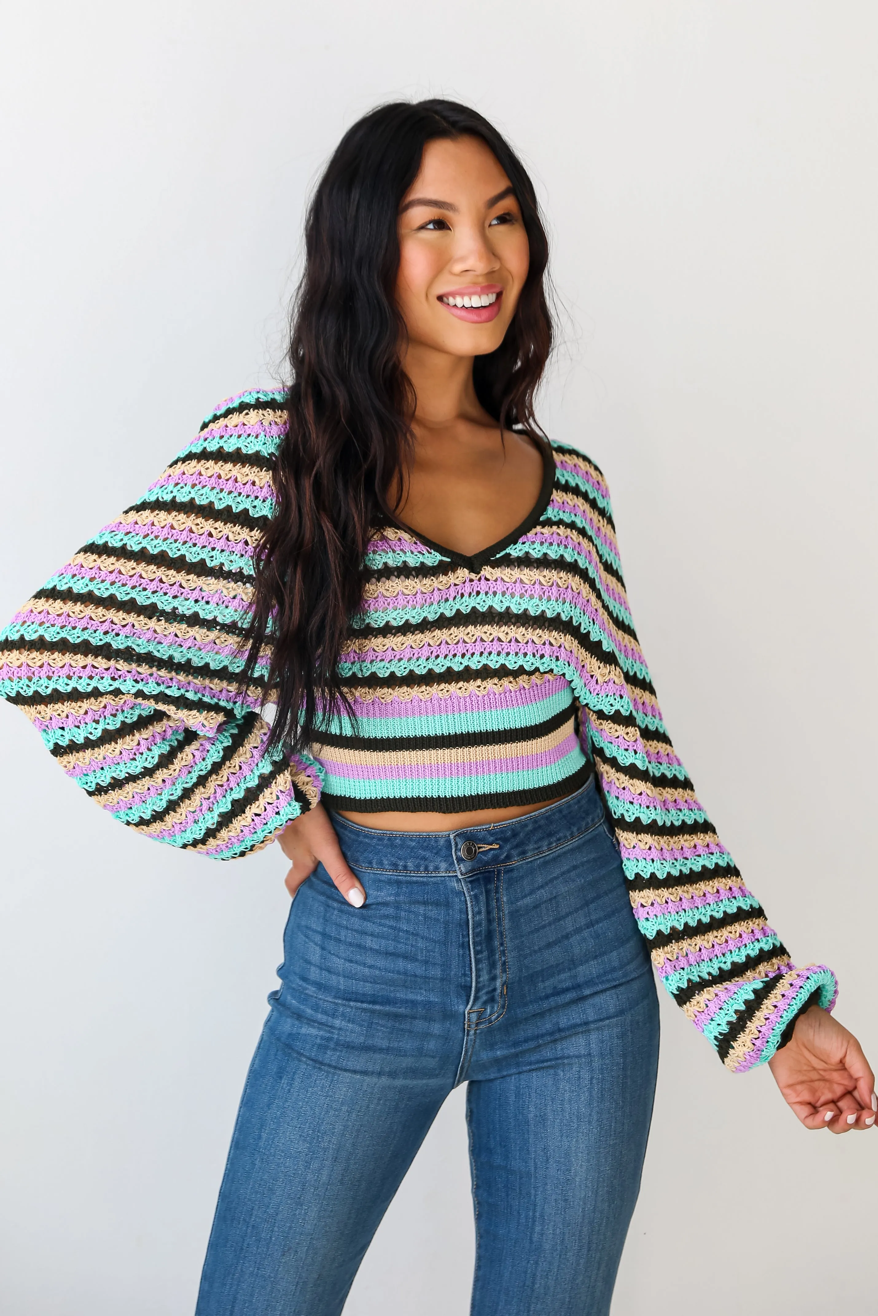 FINAL SALE - Admire You Crochet Knit Top