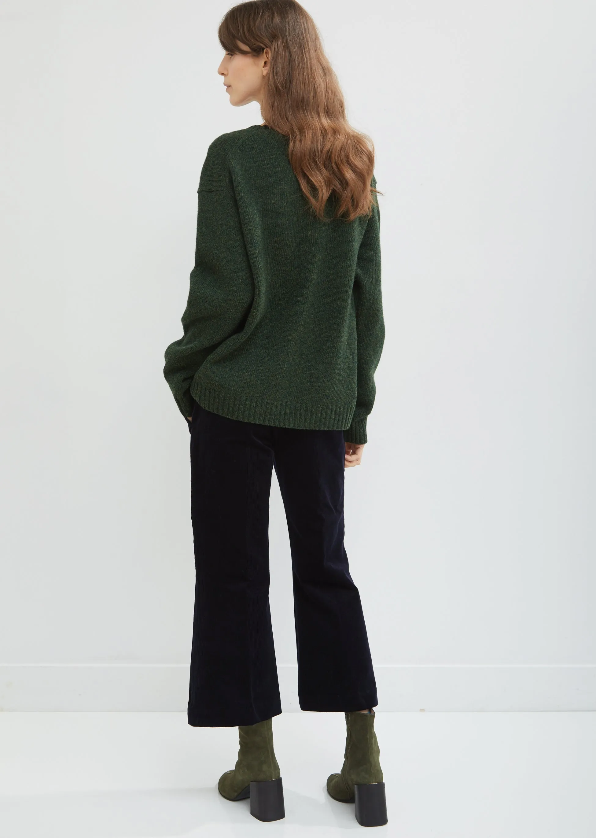 Flared Leg Corduroy Trousers