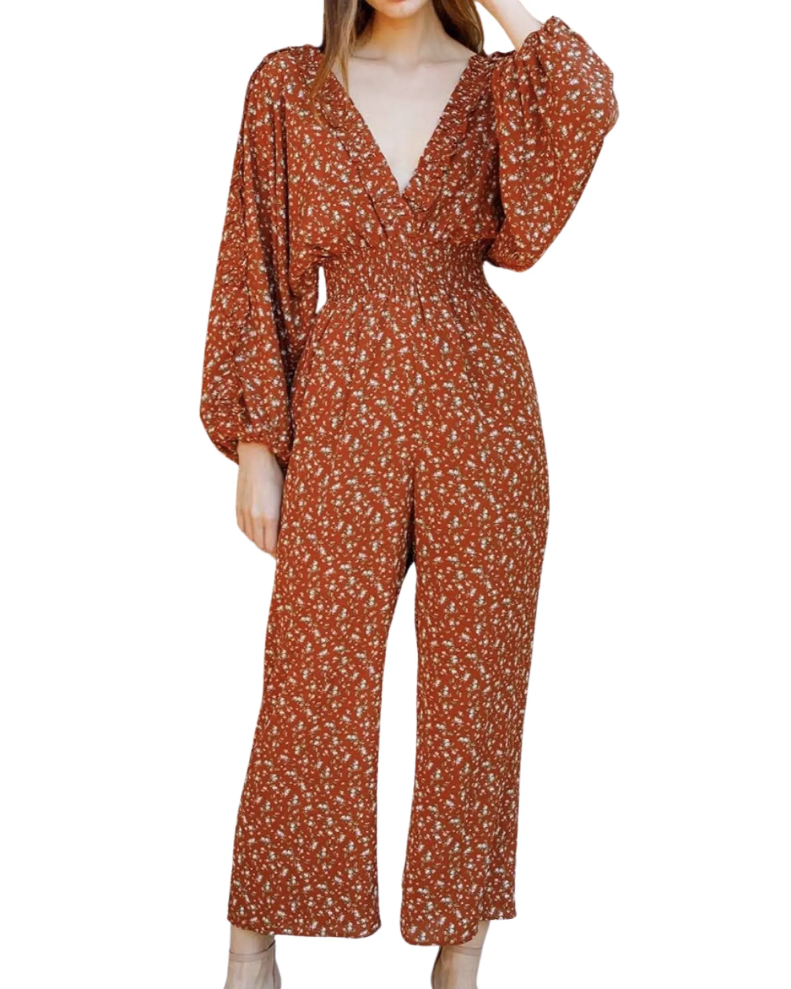 Floral Print Pant Jumpsuit