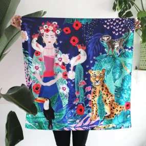 Frida Kahlo Square Tropical Scarf