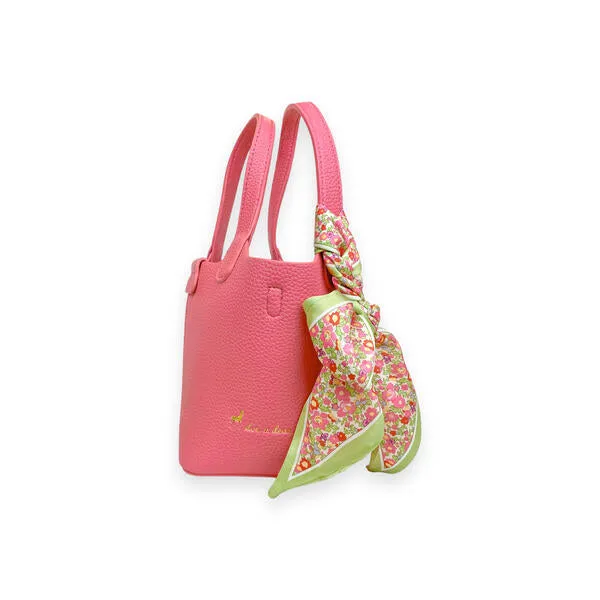 Fuchsia Satchel Bag w/ Scarf