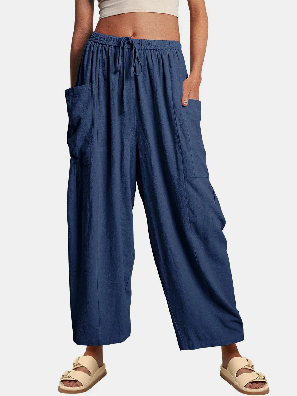 Full Size Wide Leg Pants with Pockets