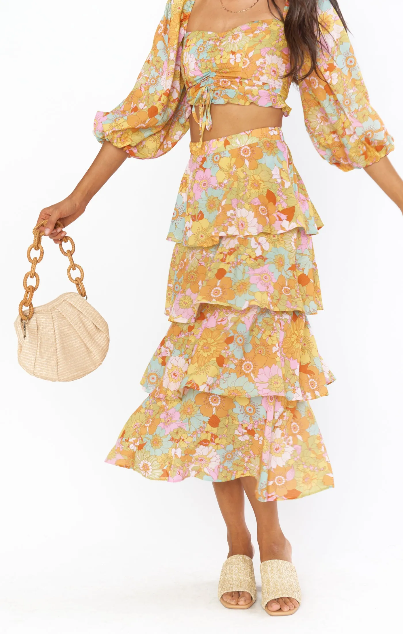 Full Swing Skirt ~ Groovy Blooms