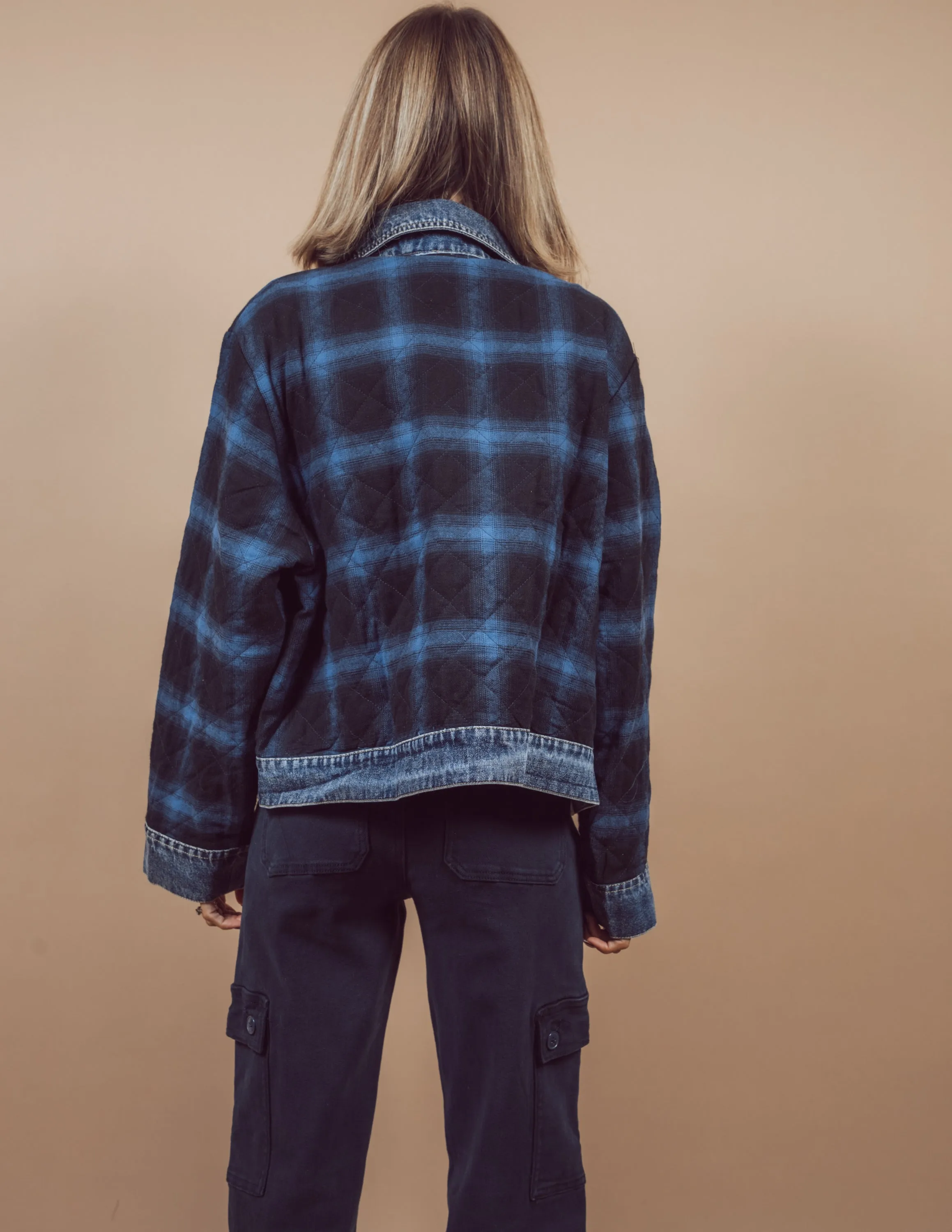 Gabriella Plaid Denim Jacket