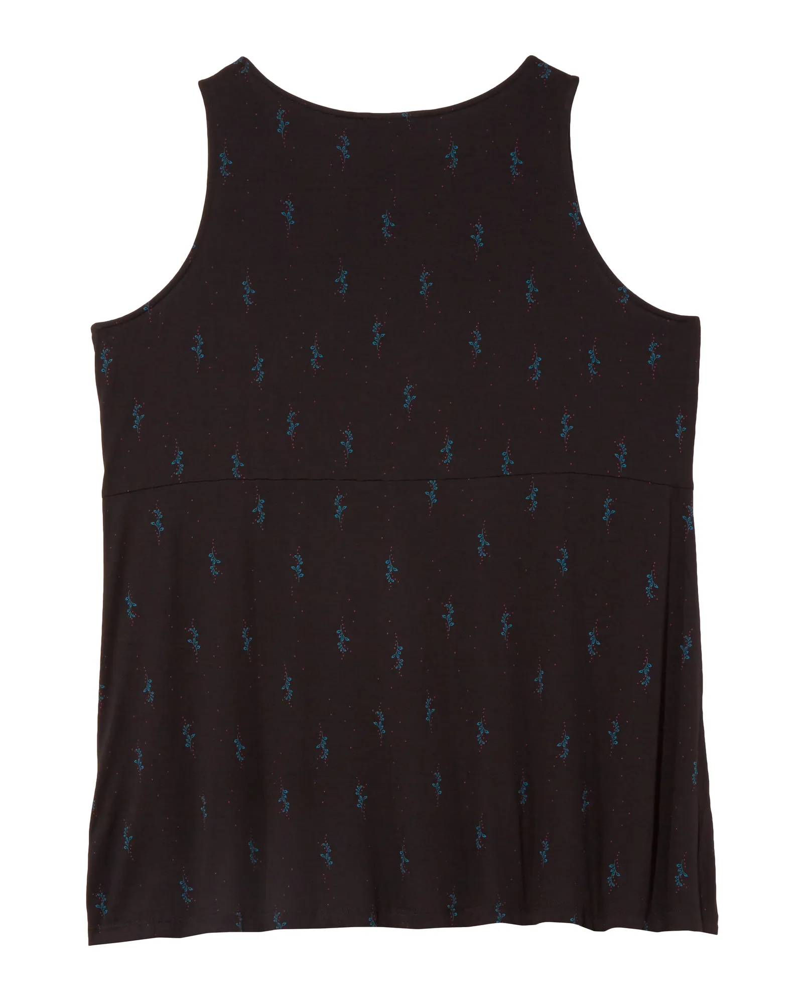 Gail Knot Detail Sleeveless Top | Black / Azure Blue