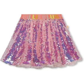 Girls Pink Sequin Skirt