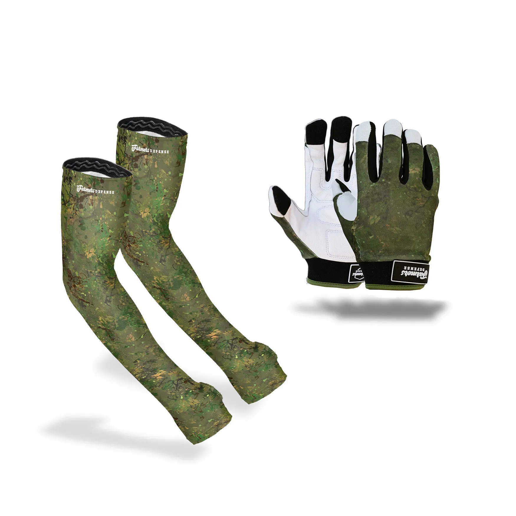 Green Brush Camo - Bundle - Protection Sleeves & Gloves