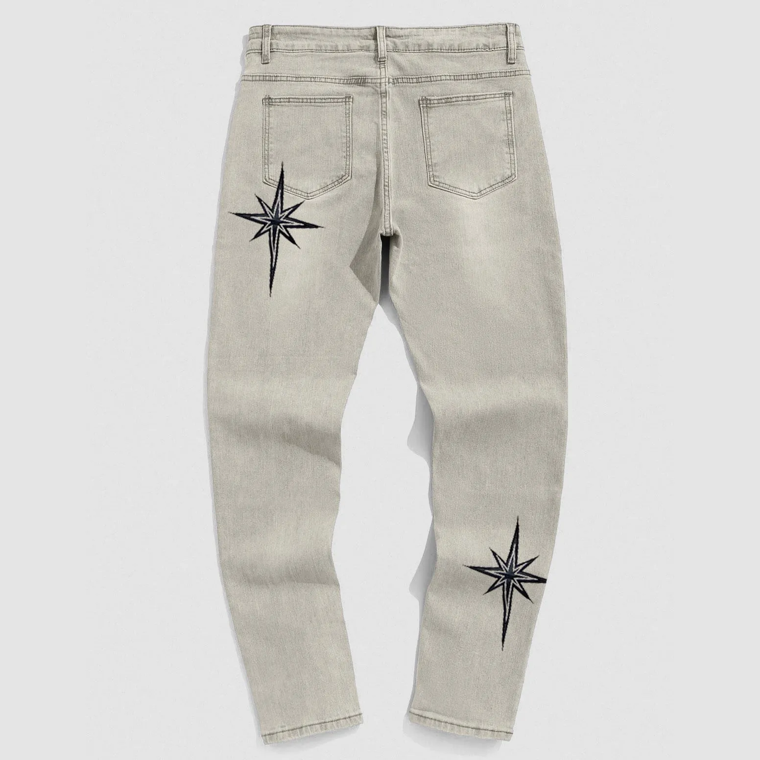 Green Flame Star Jeans