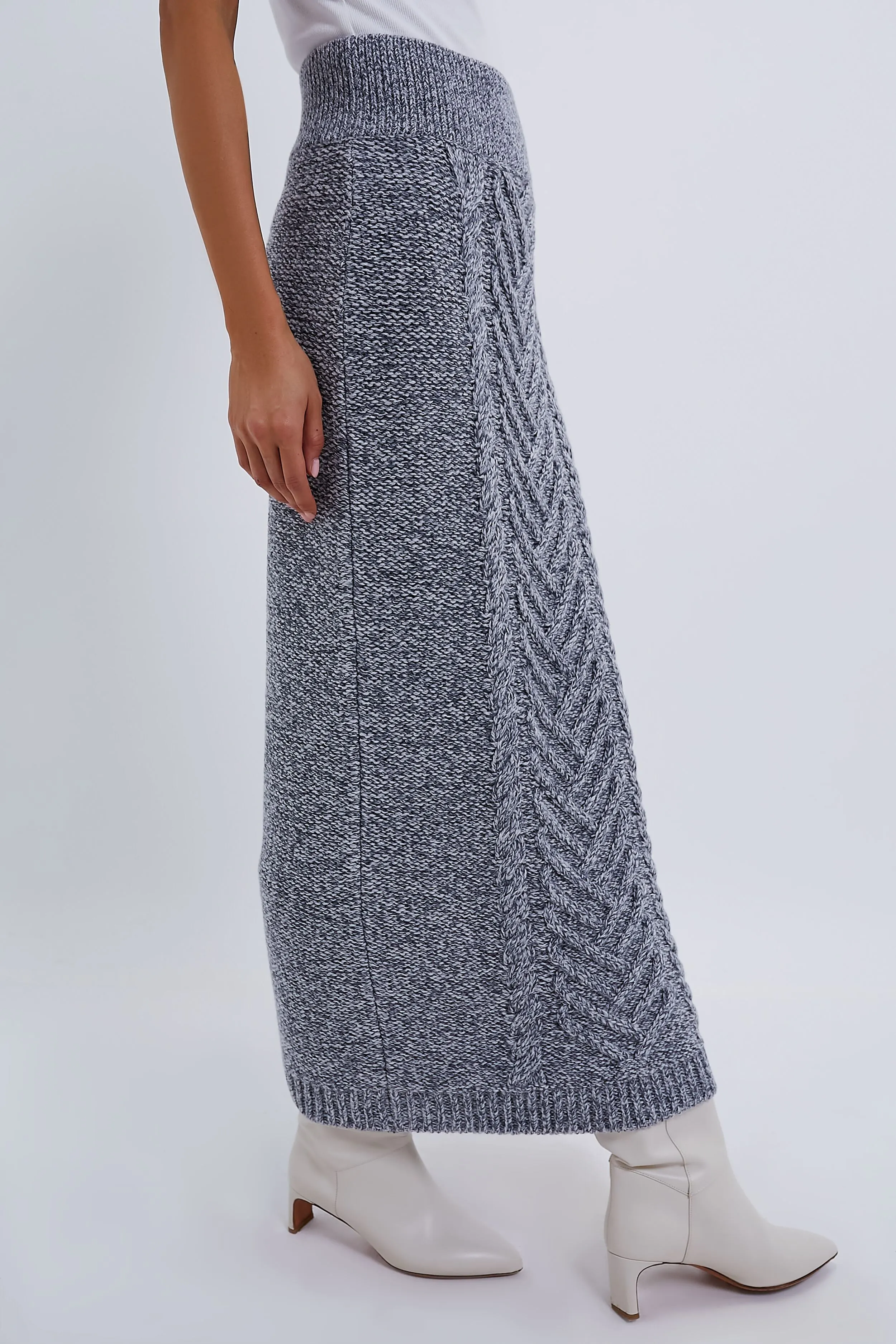 Grey Lynette Cable Skirt