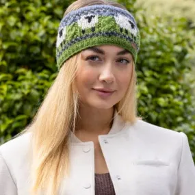 Headband with Sheep - Blue and  Green