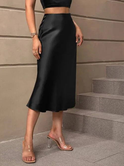 High Waist Midi Skirt