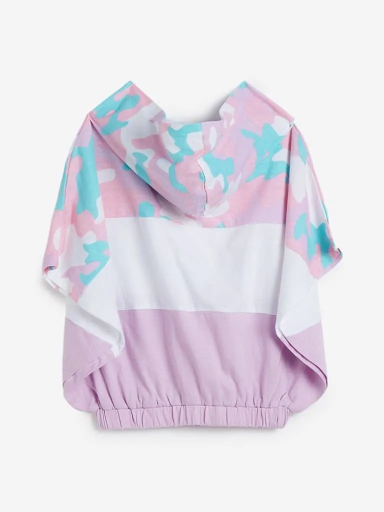 HOP Kids Multicolour Hooded Poncho Top