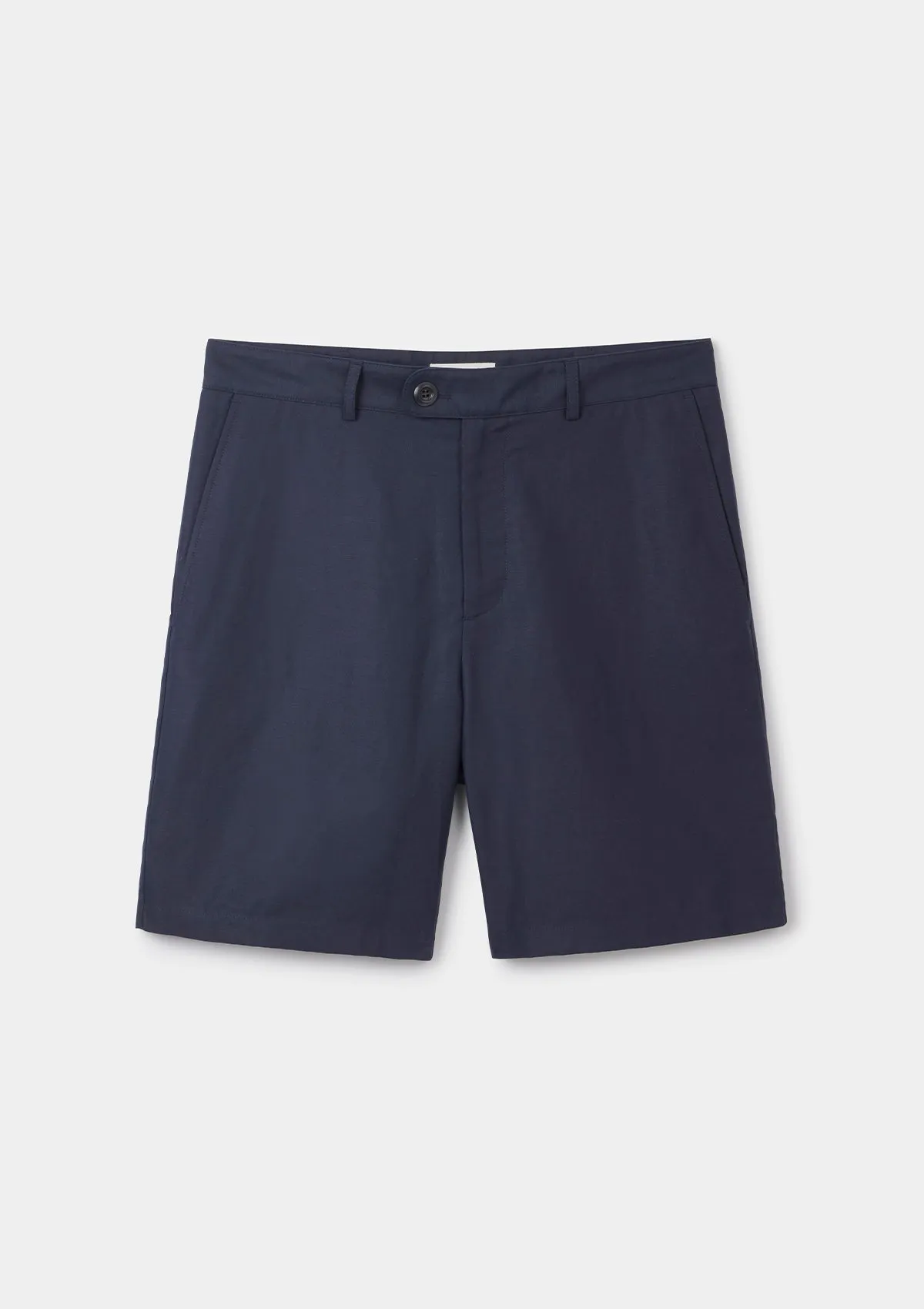 Ink Navy Cotton Linen Shorts