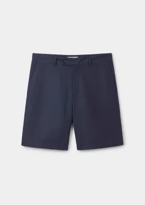 Ink Navy Cotton Linen Shorts