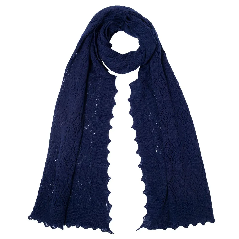 Jewel Cashmere Scarf - Navy