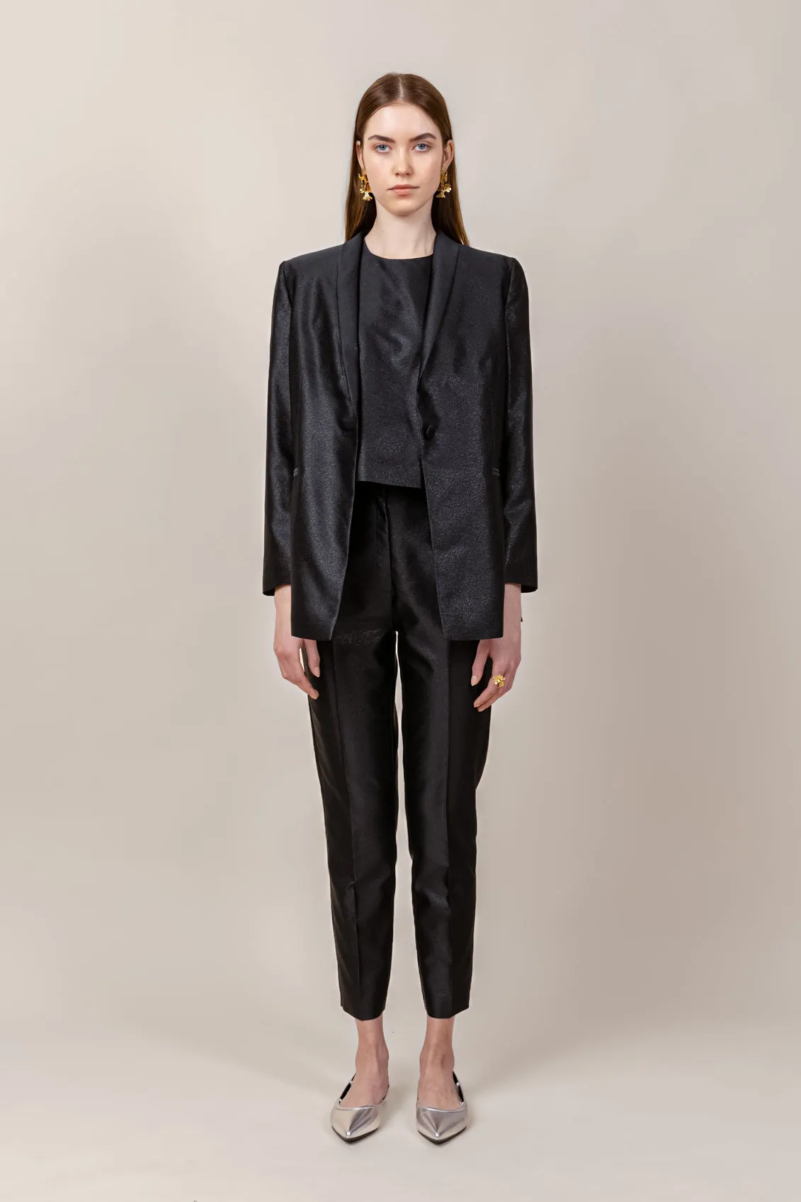 KAAMOS blazer in shimmering black