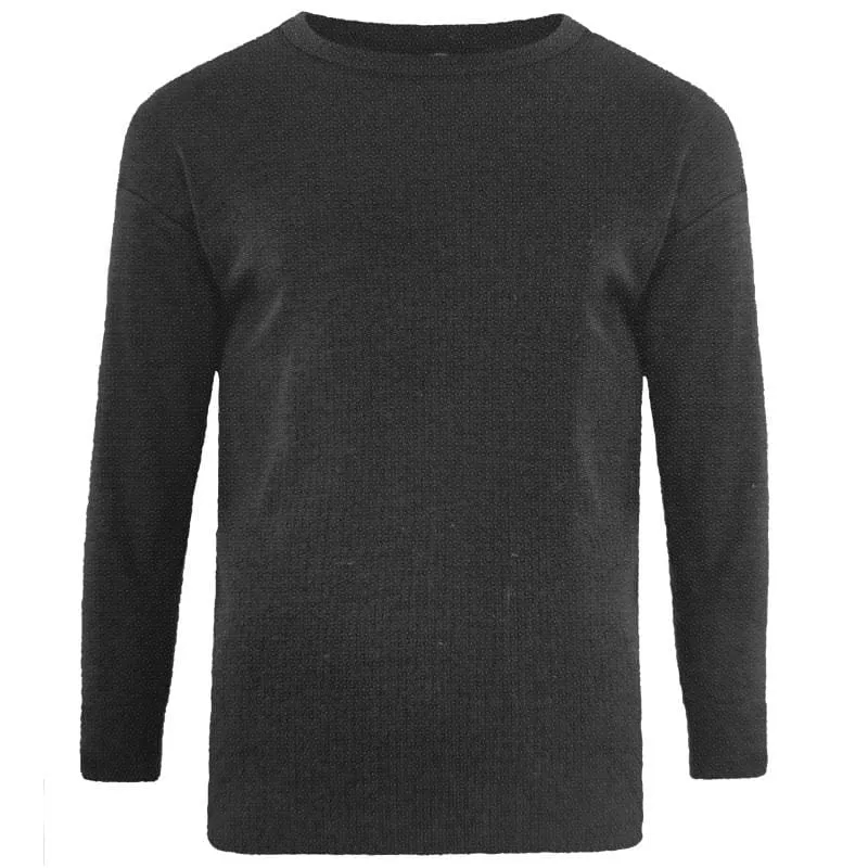 Kam Thermal Long Sleeve T-Shirt - KBS832 - Charcoal