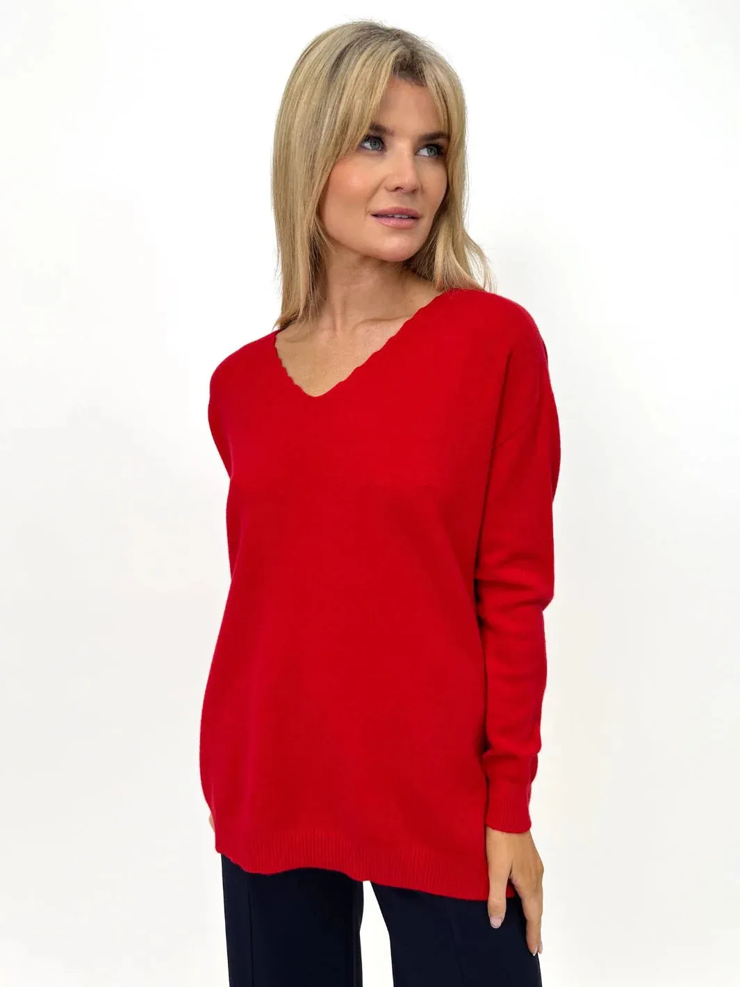 Kate And Pippa Marmi V Neck Cashmere feel knit. All Colours