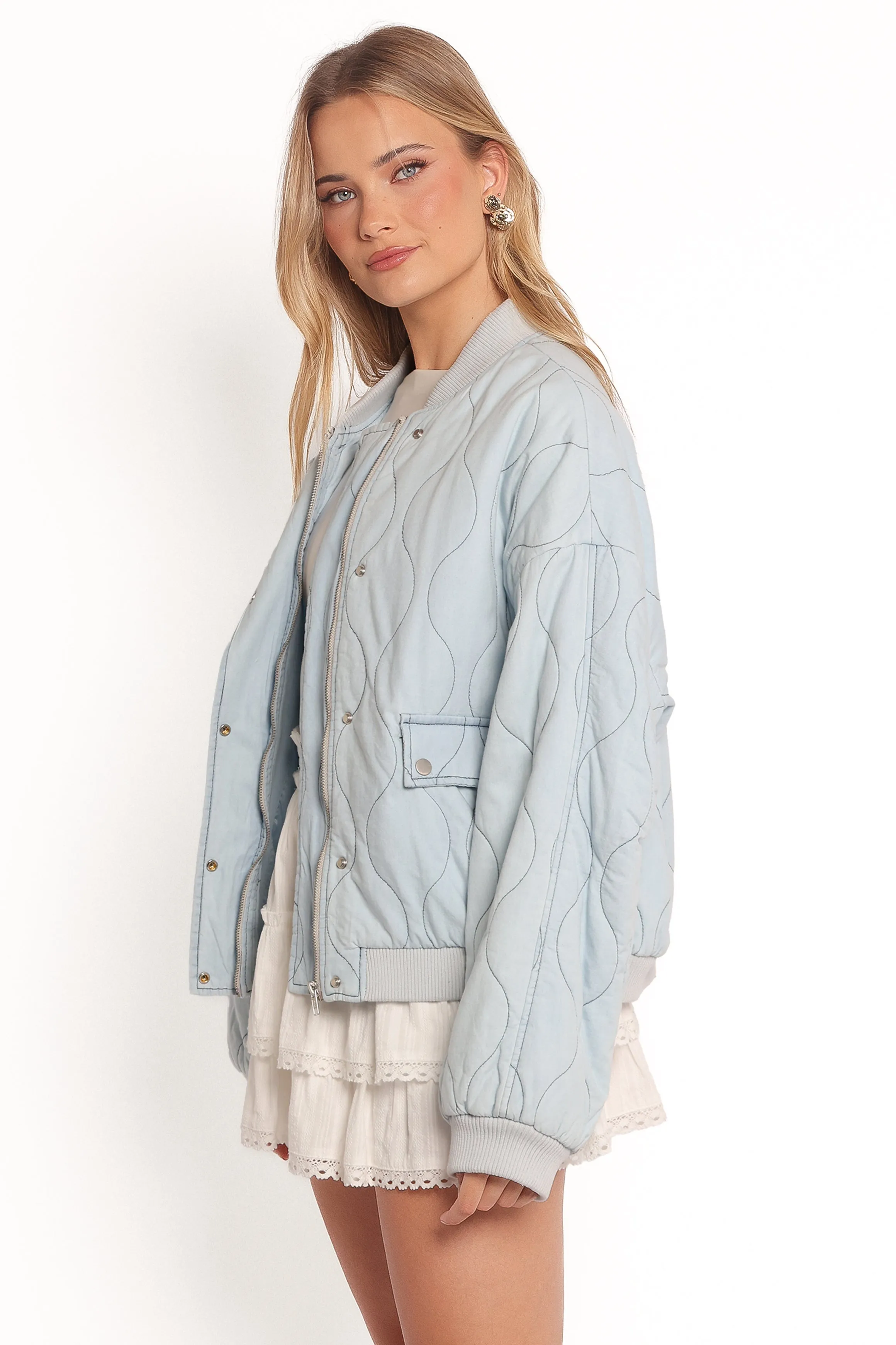 Keah Quilted Jacket - Blue