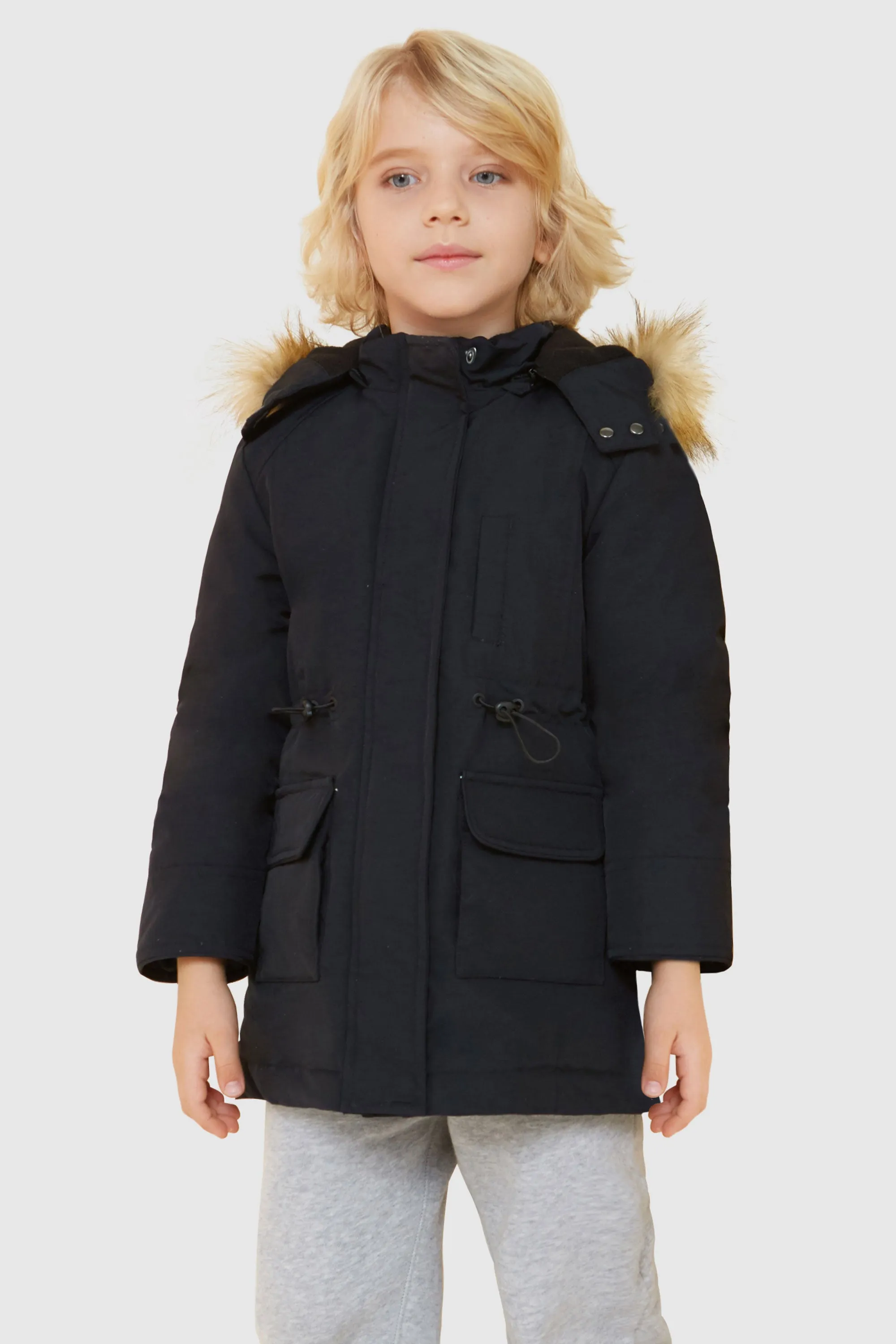 Kids Down Quilted Hooded Jacket